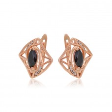 Apzeltīti ,mirdzoši auskari ar cirkonu